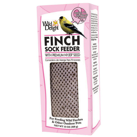 WILD DELIGHT Finch Sock Feeder Pink 383040